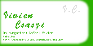 vivien csaszi business card